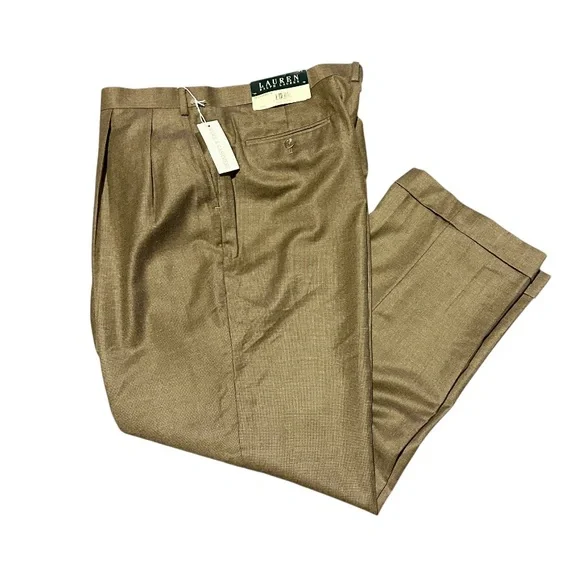 Ralph Lauren Men’s Pants 42”w X 30” L Wool & Cashmere Blend Brown New w/ Tags - Picture 2 of 10